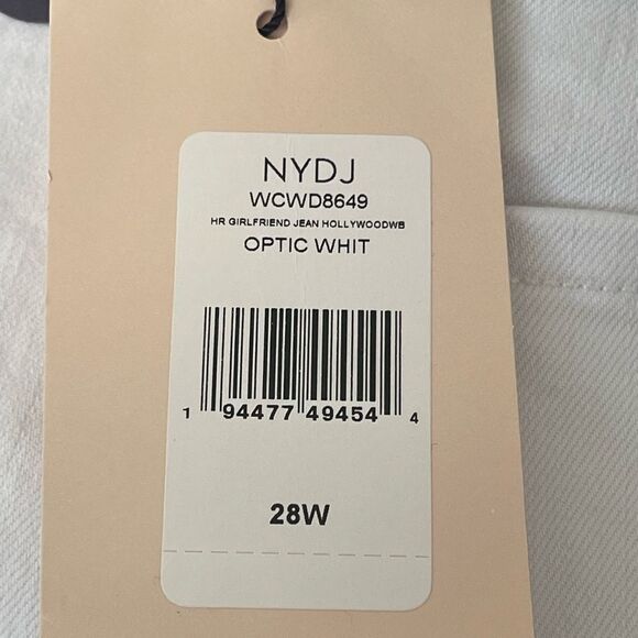 NYDJ Cropped Cuffed Jeans Lift Tuck Tech.     Size: 28W Color: Optic White - Picture 12 of 13